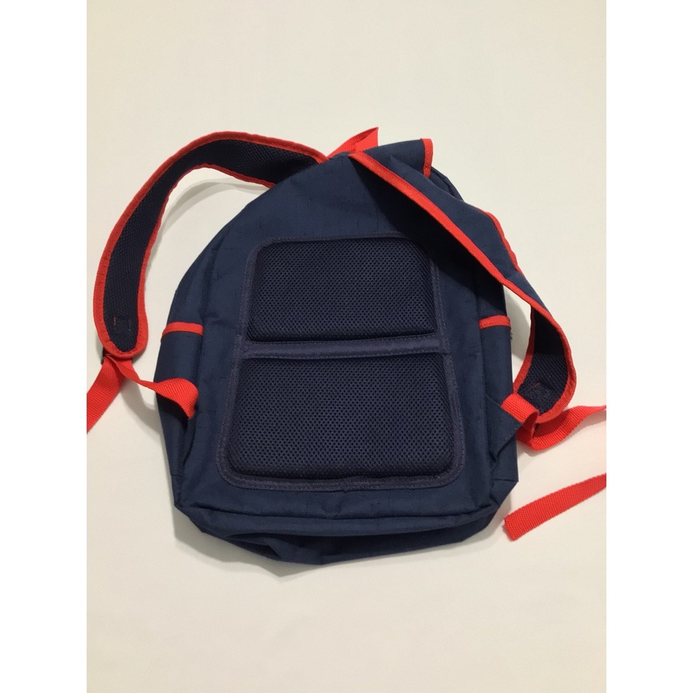Atlanta Braves MLB Navy Blue Red Canvas Backpack School Travel Bag Tomahawk Logo - Picture 3 of 8